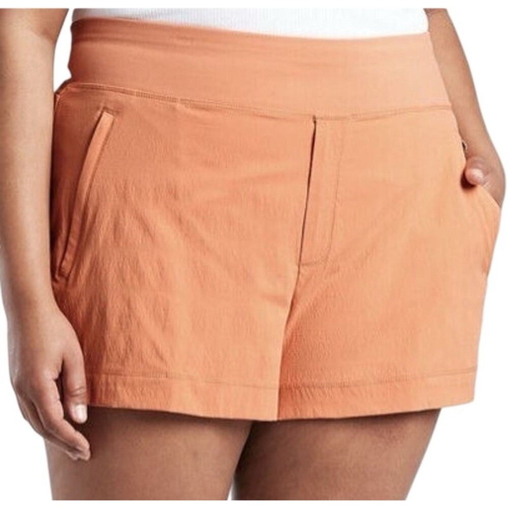 Athleta Womens 24 Trekkie North Short Orange Dusty Apricot Outdoor Hiking Active